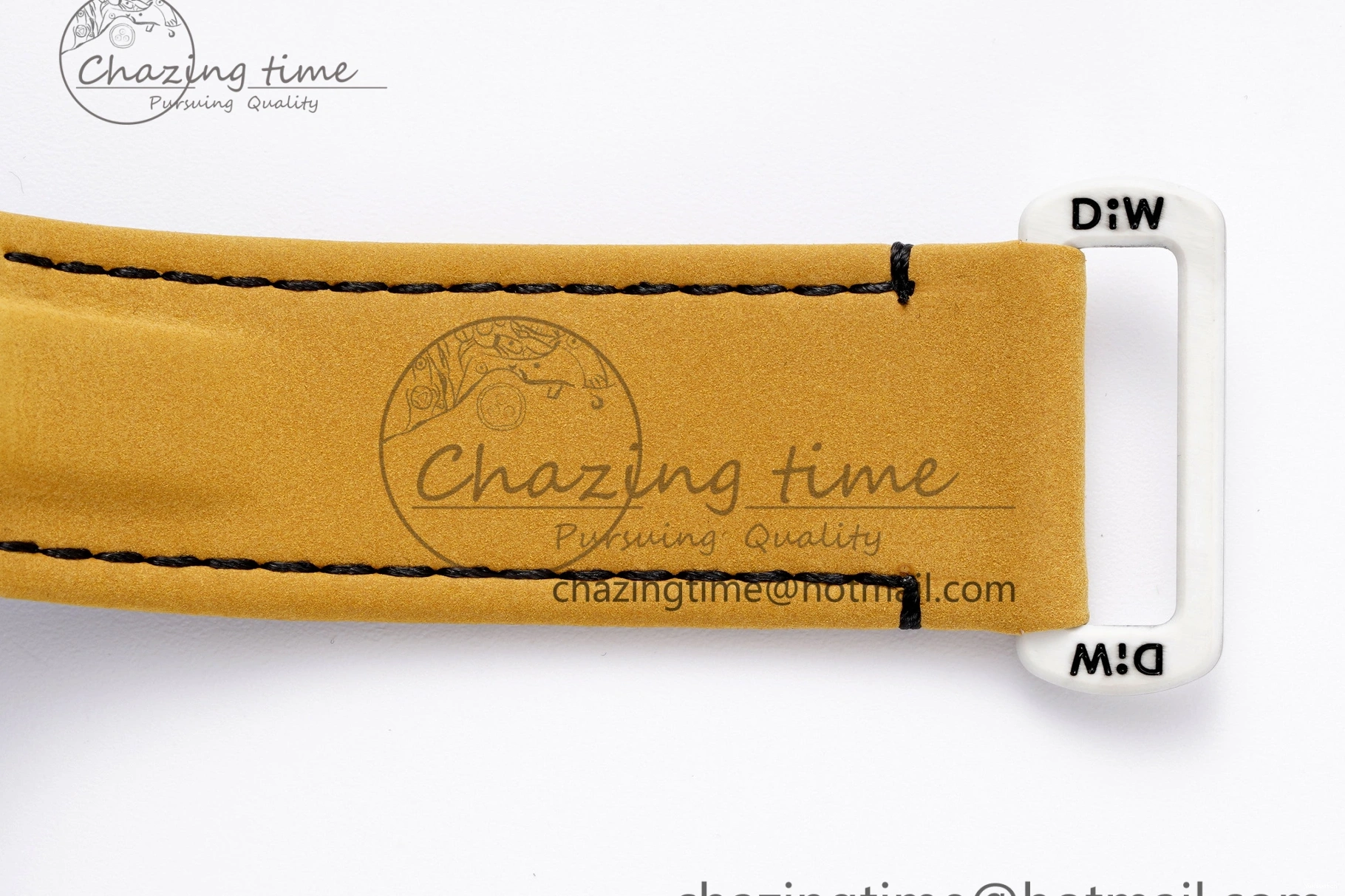 Daytona Bezel Leather Strap A7750 on White DIWF YG Dial DIW Brown YG Edition Case Carbon 0430